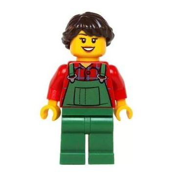 Lego HOL038 Overalls Farmer Female Mini Figür