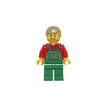 Lego HOL067 Minifigures Overalls Farmer Green Dark Tan Hair and Beard Mini Figür