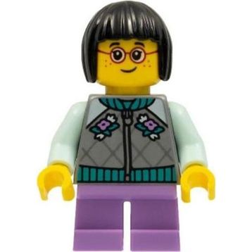 Lego HOL262 Child Girl Flat Silver Jacket Mini Figür