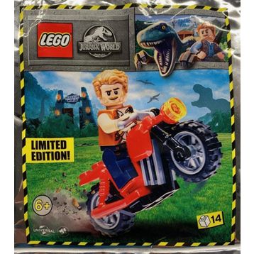 Lego Jurassic 122114 Owen And Red Motorbike