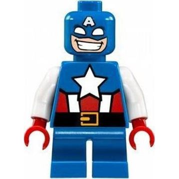 Lego SH0250 Captain America Short Legs Minifigür