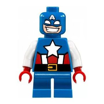 Lego SH0250 Captain America Short Legs Minifigür