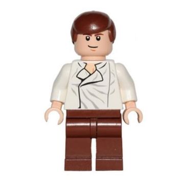 Lego SW0278 Star Wars Han Solo White Shirt With Wrinkles on Front Minifigür