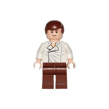 Lego SW0278 Star Wars Han Solo White Shirt With Wrinkles on Front Minifigür