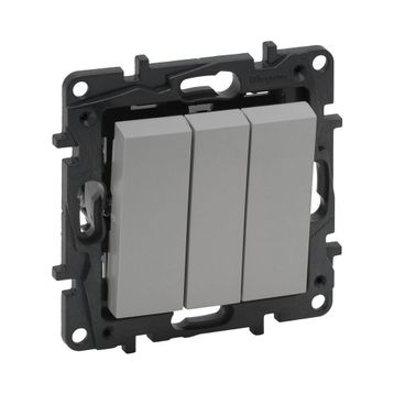 Legrand 768203 3'lü Raventi Alüminyum Anahtar