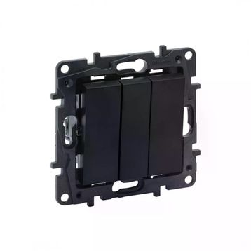 Legrand 768603 Raventi Siyah Üçlü Anahtar