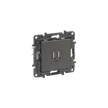 Legrand Raventi Serisi Titanyum 2'li USB Şarj Priz
