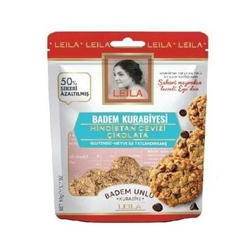Leila 90 gr Damla Çikolata Hindistan Cevizi Badem Kurabiyesi