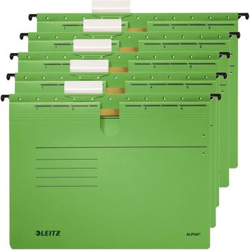 Leitz 1984-55 Alpha Yeşil Telli Askılı 25'li Paket Dosya
