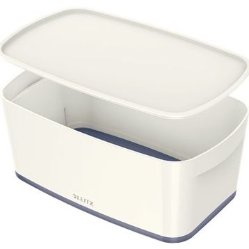 Leitz 5229 MyBox Gri Beyaz Kapaklı Küçük Saklama Kutusu