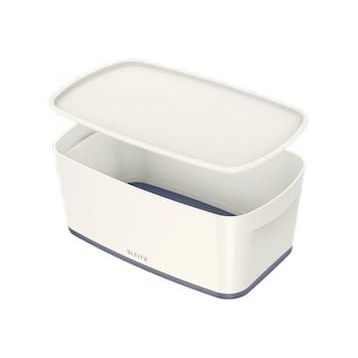 Leitz 5229 MyBox Gri Beyaz Kapaklı Küçük Saklama Kutusu