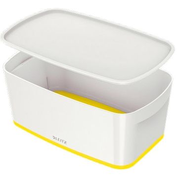 Leitz Mybox 5229 Sarı-Beyaz Kapaklı Küçük Boy Saklama Kutusu