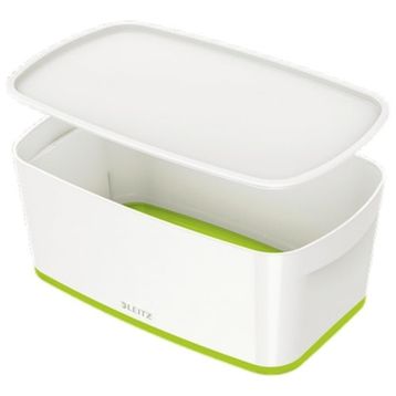Leitz Mybox 5229 Yeşil-Beyaz Kapaklı Küçük Boy Saklama Kutusu