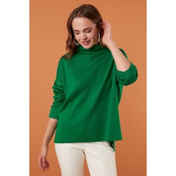 Lela 4615002 Arkası Uzun Pamuklu Dik Yaka Kadın Kazak