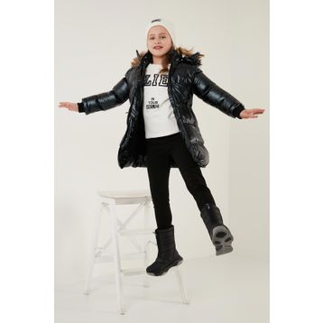 Lela 5761908 Siyah Kız Çocuk Mont