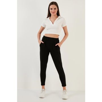 Lela 5865026 Siyah Kadın Pantolon