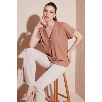 Lela 5865567 Bisküvi Kadın Bluz