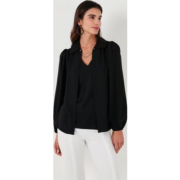Lela 611BZ0353 Siyah Kadın Bluz
