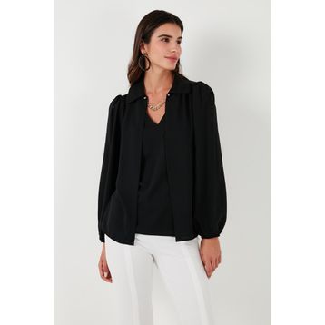 Lela 611BZ0353 Siyah Kadın Bluz