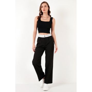 Lela 611PL061 Siyah Kadın Pantolon