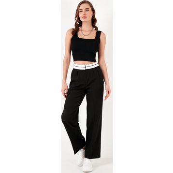 Lela 611PL061 Siyah Kadın Pantolon