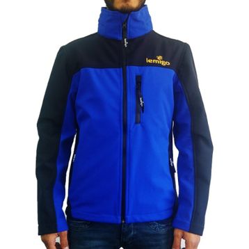 Lemigo Softshell Mavi Siyah Erkek Mont