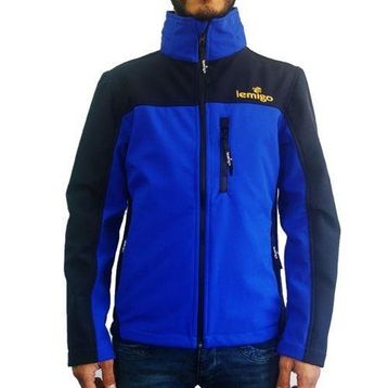 Lemigo Softshell Mavi Siyah Erkek Mont