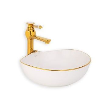Lena E-4010A Beyaz Tezgah Üstü Lavabo