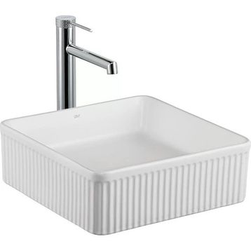 Lena E-W1003MB Beyaz Tezgahüstü Lavabo