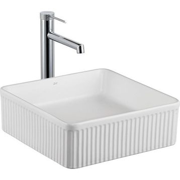 Lena E-W1003MB Beyaz Tezgahüstü Lavabo