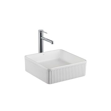 Lena E-W1003MB Beyaz Tezgahüstü Lavabo