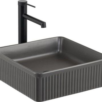 Lena E-W1003MF Mat Füme Tezgah Üstü Lavabo