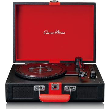 Lenco Classic Phono TT-110BKRD Siyah Hoparlörlü Bluetoothlu Retro Pikap