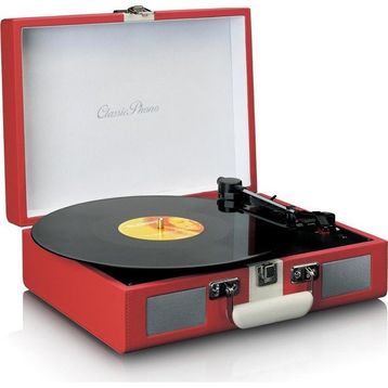 Lenco Classic Phono TT-110BKRD Siyah Hoparlörlü Bluetoothlu Retro Pikap