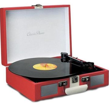 Lenco Classic Phono TT-110RDWH Kırmızı Hoparlörlü Bluetoothlu Retro Pikap