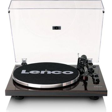 Lenco LBT-345WA Ahşap Ceviz Bluetooth ve Ortofon 2M Kırmızı Kartuşlu Pikap Plak Çalar