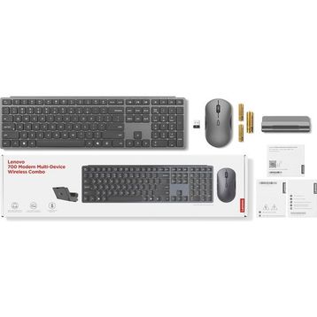 Lenovo 700 GX31S04980 Türkçe Q Modern Multi-Device Wireless Kablosuz Klavye Mouse Set