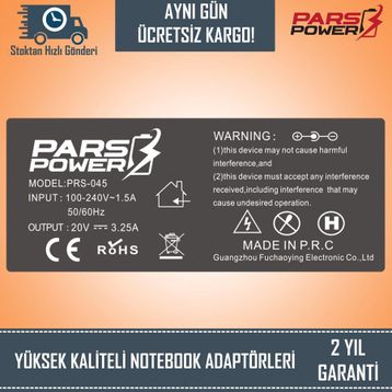 Lenovo B50-10 Uyumlu Notebook Şarj Adaptörü