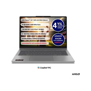 Lenovo IdeaPad 5 2-in-1 14AGP11 83UH0049TR Ryzen AI 7 445 16GB RAM 1TB SSD FreeDOS 14 inç Dokunmatik Laptop