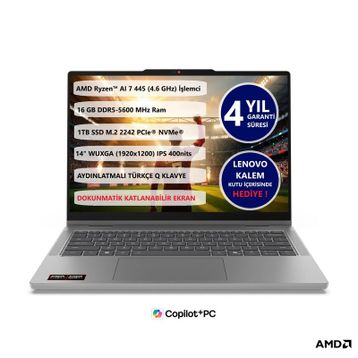 Lenovo IdeaPad 5 2-in-1 14AGP11 83UH0049TR Ryzen AI 7 445 16GB RAM 1TB SSD FreeDOS 14 inç Dokunmatik Laptop