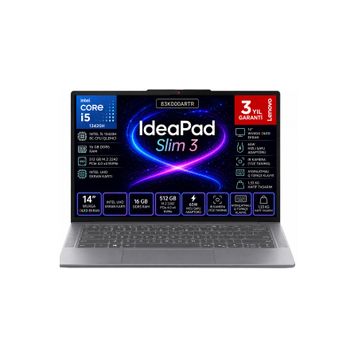 Lenovo IdeaPad Slim 3 14IRH10 83K000ARTR i5-13420H 16GB RAM 512GB SSD FreeDOS 14 inç Laptop