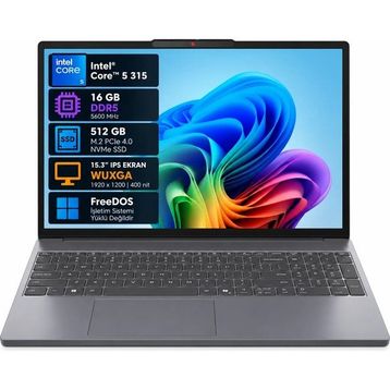 Lenovo IdeaPad Slim 3 15IWC11 83RR00JCTR Core 5 315 16 GB RAM 512 GB SSD FreeDOS 15.3 inç Laptop