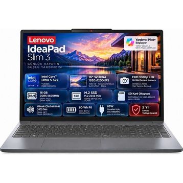 Lenovo IdeaPad Slim 3 16IPH11 83US001VTR Ultra 5 322 16 GB RAM 512 GB SSD FreeDOS 16 inç Laptop