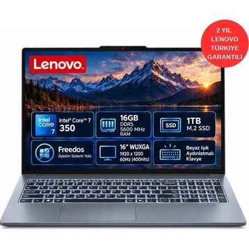 Lenovo IdeaPad Slim 3 16IWC11 83RS003STR Core 7 350 16 GB RAM 1 TB SSD FreeDOS 16 inç Laptop