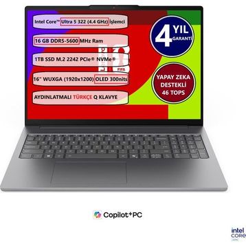 Lenovo IdeaPad Slim 5 16IPH11 83S6003TTR Ultra 5 322 16 GB RAM 1 TB SSD FreeDOS 16 inç Laptop