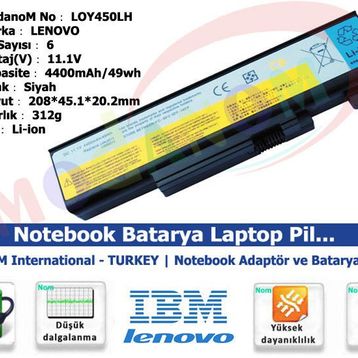 Lenovo Ideapad Y450G Batarya Pil