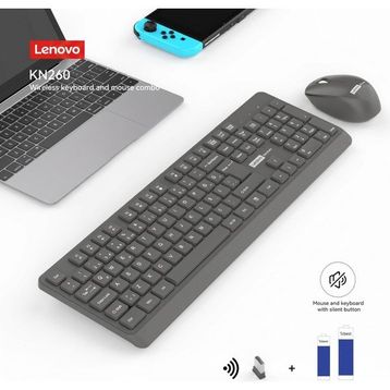 Lenovo KN260 870042257 Q Türkçe Sessiz Kablosuz Klavye Mouse Seti