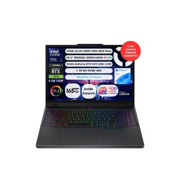 Lenovo Legion 5 15IAX10 83F00087TR Ultra 7 255HX 32GB RAM 1TB SSD RTX 5070 Windows 11 Home 15.1 inç Oyun Bilgisayarı