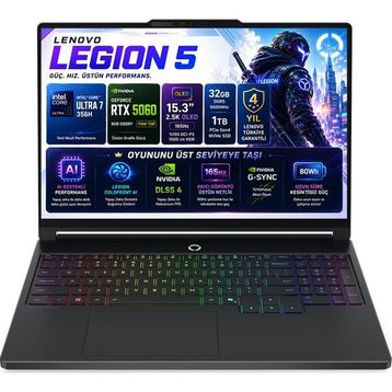 Lenovo Legion 5 15IPH11 83RW0004TR Ultra 7 356H 32 GB RAM 1 TB SSD RTX 5060 FreeDOS 15.3 inç Gaming Laptop