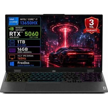 Lenovo LOQ 15IPH11 83SL001ATR Ultra 7 356H 16GB RAM 1TB SSD RTX 5060 FreeDOS 15.3 inç Gaming Laptop